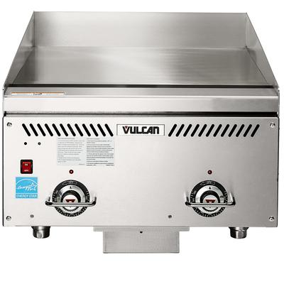 Vulcan VCCG24-IS LP 24" Gas Commercial Griddle w/ Thermostatic Controls - 1" Steel Plate, Liquid Propane, Infrared Burners, 48,000 BTU, Stainless Steel, Gas Type: LP