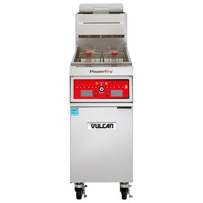 Vulcan VFRY18F Commercial Gas Fryer - (1) 50 lb Vat, Floor Model, Natural Gas, Solid State Analog Controls, Kleenscreen Flitration, Stainless Steel, Gas Type: NG