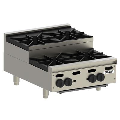 Vulcan VHP424U LP 24" Gas Hotplate w/ 4 Burners & Infinite Controls, Liquid Propane, Stainless Steel, Gas Type: LP