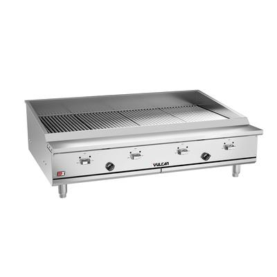 Vulcan VTEC48 LP 47 1/2" Countertop Charbroiler w/ Conversion Burner, Liquid Propane, Stainless Steel, Gas Type: LP