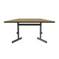 Correll CSA3060TR-16 Desk Height Work Station, 1 1/4" Top, Adjust to 29", 60" x 30", Fusion Maple/Black, Brown