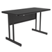 Correll WS2436-07-09-09 Rectangular Desk Height Work Station, 36"W x 24"D - Black Granite/Black T-Mold