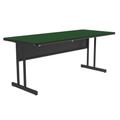 Correll WS3072-39-09-09 Rectangular Desk Height Work Station, 72"W x 30"D - Green/Black T-Mold