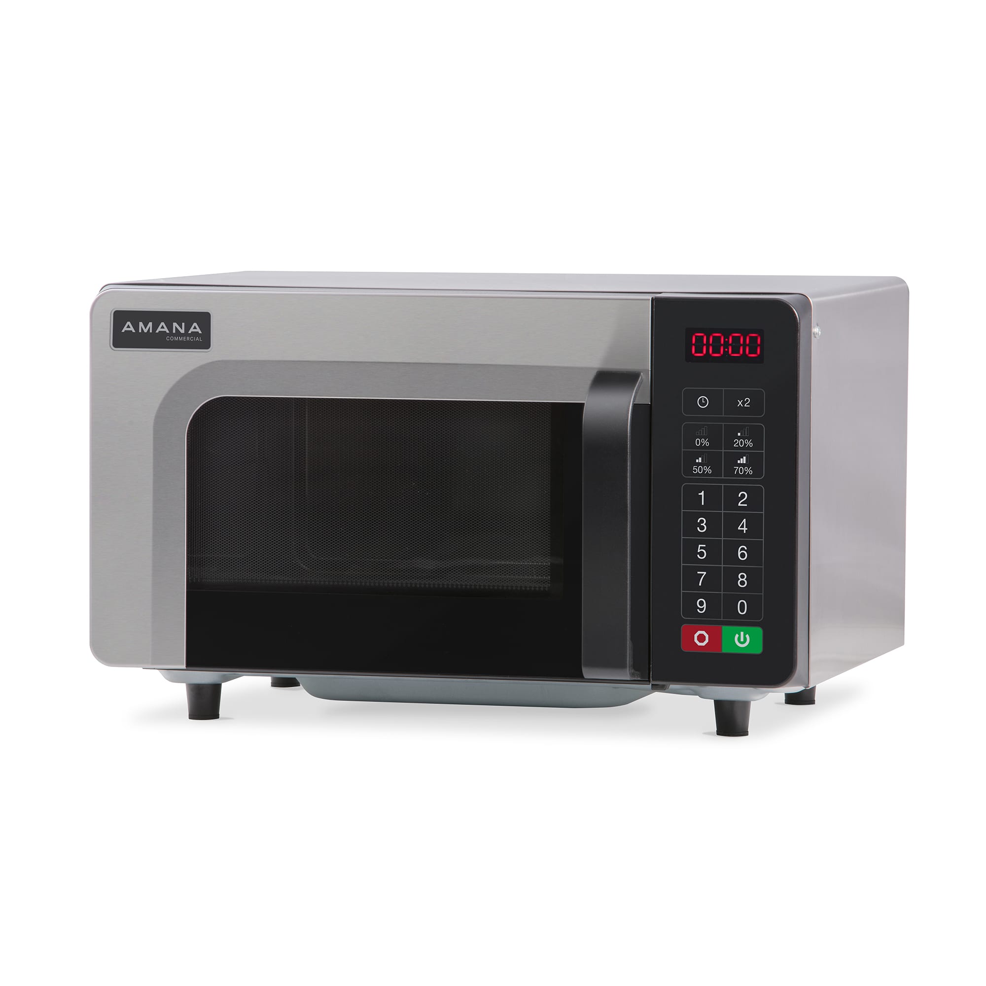 Amana RMS10TSA 1000w Commercial Microwave w/ Touch Pad - 120v, 5 Power Levels, Stainless Steel