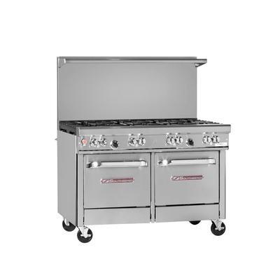 Southbend 448EE-4T LP 48" Commercial Gas Range w/ Griddle & 2 Space Saver Ovens, Liquid Propane, Stainless Steel, Gas Type: LP