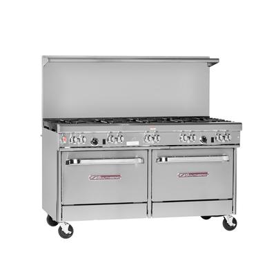 Southbend 4602AD-2TR NG 60" 6 Burner Commercial Gas Range w/ Griddle & 1 Standard & 1 Convection Ovens, Natural Gas, Stainless Steel, Gas Type: NG, 115 V