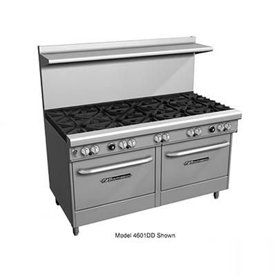 Southbend 4606AD-2CL LP 60" 5 Burner Commercial Gas Range w/ Charbroiler & 1 Standard & 1 Convection Ovens, Liquid Propane, Stainless Steel, Gas Type: LP, 115 V