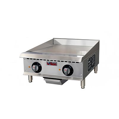 IKON ITG-24E 240/1 24" Electric Commercial Griddle w/ Thermostatic Controls - 1" Steel Plate, 240v/1ph, 240 V, Stainless Steel