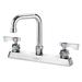 Krowne 15-530L-L-E5 Deck Mount Faucet w/ 4 1/2" Double Bend Spout & Lever Handles - 8" Centers, 1.8 GPM