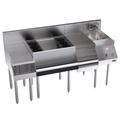 Krowne KR24-W60C-10 Royal Series 60" Royal 1800 Series Cocktail Station w/ 74 lb Ice Bin, Stainless Steel