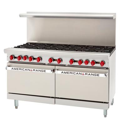 American Range AR-24G-6B-CC NG 60" 6 Burner Commercial Gas Range w/ Griddle & 2 Convection Ovens, Natural Gas, Stainless Steel, Gas Type: NG