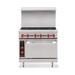 American Range AR-24G-NV 24" 6 Burner Commercial Gas Range w/ Griddle & Space Saver Oven, Natural Gas, Stainless Steel, Gas Type: NG