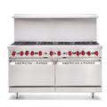 American Range AR-8B-24RG-CL-SBR 60" 8 Burner Commercial Gas Range w/ Griddle & Convection Oven & Storage Base, Natural Gas, Stainless Steel, Gas Type: NG