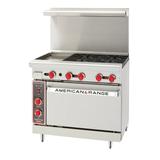 American Range ARGF-6 36" 6 Burner Commercial Gas Range w/ Standard Oven, Liquid Propane, Stainless Steel, Gas Type: LP