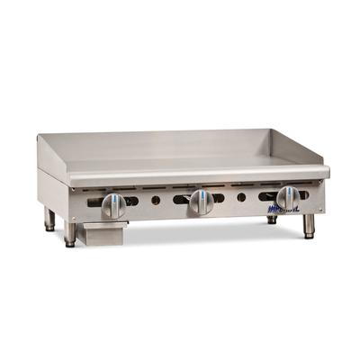 Imperial IMGA-3628-1 LP 36" Gas Commercial Griddle w/ Manual Controls - 1" Steel Plate, Liquid Propane, Stainless Steel, Gas Type: LP