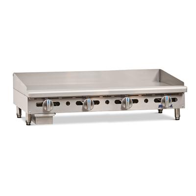 Imperial IMGA-4828-1 NG 48" Gas Commercial Griddle w/ Manual Controls - 1" Steel Plate, Natural Gas, Stainless Steel, Gas Type: NG