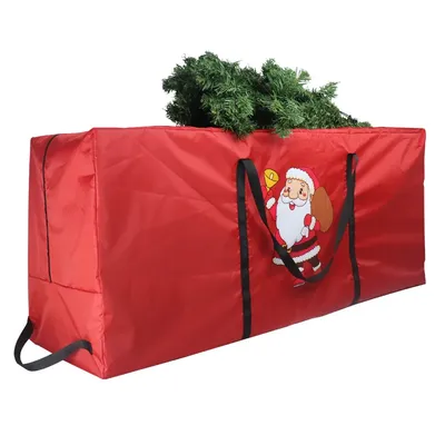 Foldable Christmas Tree Xmas Decoration Wreath Storage Bag Oxford Cloth Bag For Storing Christmas Utenciles Garland Home Storage
