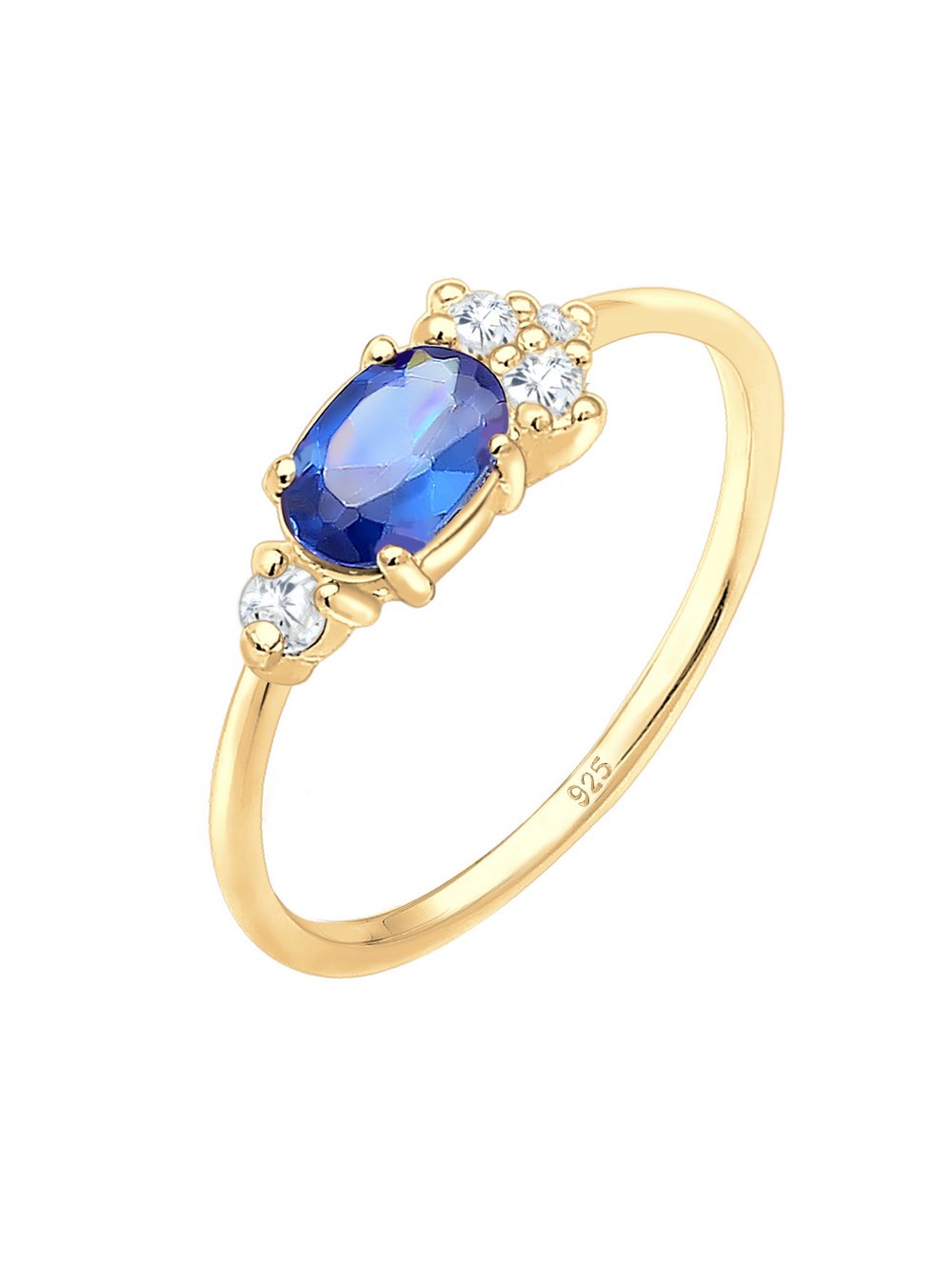 Elli PREMIUM Ring Damen blau, 54 Image