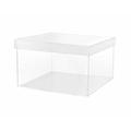 TUKA-i-AKUT 2er Acrylbox 5-Seitig mit Deckel, 4mm Extra Stärke, 31 x 21 x 16 cm Transparent Acryl Schaukasten Schuhbox Geschenkbox für Museum Sammler Hochzeit Vitrine Deko Aufbewahrung TKD8255-2X