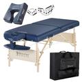 Master Massage Klappbare Mobile Massageliege aus Holz für Kosmetik, Massage, und Therapie mit Musikkissen Lautsprecher, 76cm