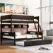 Kid-Friendly Design Twin over Full Bunk Bed with Storage Shelves and Twin Size Trundle