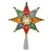 8" Multi-Color Crystal 8-Point Star Christmas Tree Topper