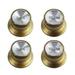 GYZEE 4Pcs Guitar Speed Control Knobs 2 Volumes 2 Tones Knob For Lp Sg Electric Guitar(Gold)