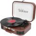Voksun Record Player Bluetooth Turntable with Built-in Speakers 3-Speed Nostalgic Portable Vintage Suitcase LP Vinyl