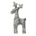 22" Gray Rustic Glittered Christmas Reindeer Table Top Decoration