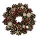 Glittered Pine Cone and Berry Artificial Christmas Wreath 12-Inch Unlit - 12"