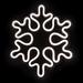 15" White LED Lighted Neon Style Snowflake Christmas Window Silhouette
