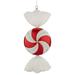 18" Red Pinwheel Candy with Iridescent Glitter Shatterproof Commercial Christmas Ornament