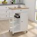 3-tier Open Stroage Kitchen Island with Drawer, Grocery Trolley, White