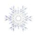 15" LED Lighted Pure White and Blue Snowflake Christmas Window Silhouette