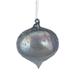 4.5-Inch Silver Iridescent Glass Onion Christmas Ornament - 4.5"