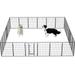 Dog Playpen 24 Panels 40Inch Height Outdoor Pet Fence with 3 Doors Pet Puppy Playpen for Indoor Outdoor Camping