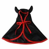 GlorySunshine Halloween Pet Hooded Cloak with 28cm Tie Wizard Cape Dress Up Clothes Cosplay Outfit Halloween Costume for Small Dogs Cats