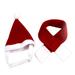 NUOLUX Dog Cat Christmas Hat and Scarf Set Winter Holiday Costume Outfit Photography Props (Size S)