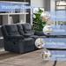 Oversized Home Theater Seating Breathable Velvet Manual Recline Sofa