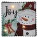 12" LED Lighted 'Joy' Snowman Christmas Canvas Wall Art