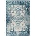 Ergode Reflect Nyssa Distressed Geometric Southwestern Aztec 8x10 Indoor/Outdoor Area Rug - Ivory and Blue