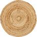 Round Shape Braided Rug Floor Rug mat Cotton Home Decor Rug Circular Meditation mat Yoga mat Jute Rug Solid Area Rugs (4 feet Natural)