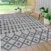 Peralta Moroccan Diamond Dark Gray 3 ft. x 5 ft. Indoor/Outdoor Area Rug