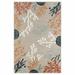 Homeroot 483054 5 x 7 ft. Coastal Coral Indoor & Outdoor Rectangle Area Rug Multi Color