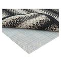 Rug With Rug Pad Serenity Black Washable Braided Indoor and Outdoor Rug 4 x 6 Dining Room Bedroom and Living Room Rug