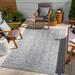 Hauteloom Fredericton Living Room Bedroom Patio Outdoor Area Rug - Global - Blue Gray - 8 10 x 12