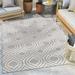 Well Woven Fallon Ludo Modern Tribal Grey 5 3 x 7 3 Hi-Lo Indoor/Outdoor Area Rug