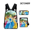 Princess School Bag Popular Attractive Anime Shoulder School Book Bag with Pencil Case 3CS for Young People for Dating and Travel