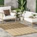 nuLOOM Maria Contemporary Striped Indoor/Outdoor Area Rug 4 x 6 Beige