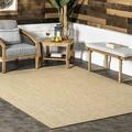 nuLOOM Nakia Transitional Indoor/Outdoor Area Rug 4 x 6 Natural